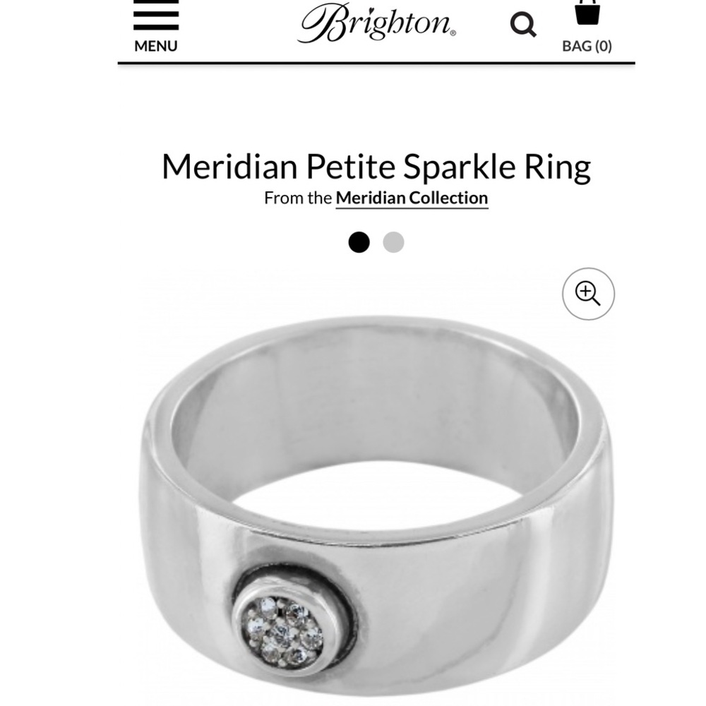 Pre loved Brighton Meridian Silver CZ Ring, size 7